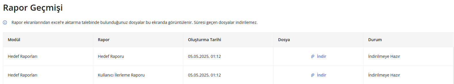 Hedef Raporu EkranA- Rapor geAmiAi.png